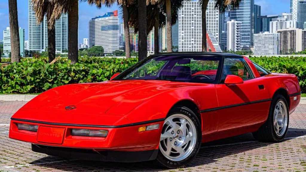 Click to Enlarge-Esc to Close Corvette Generations/C4/C4 1990 Red front left side.webp